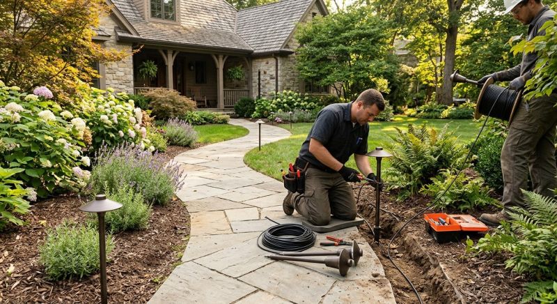 Walkway Lighting Installation in Kansas City, MO